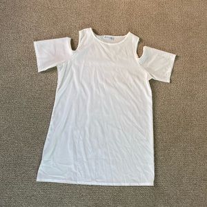 MOVING SALE //  Long white shoulder less dress